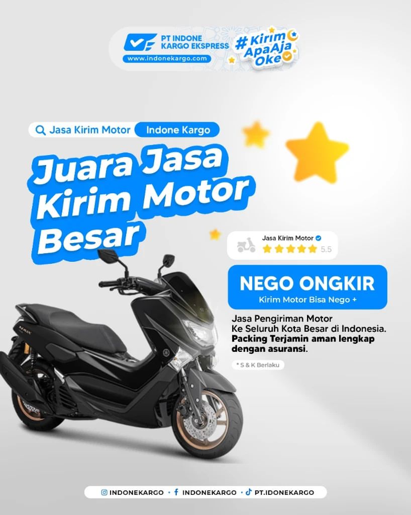 Jasa kirim motor seluruh Indonesia